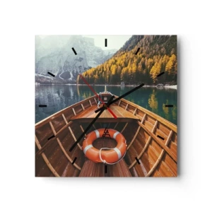 Nástenné hodiny - Horská túra - 30x30 cm