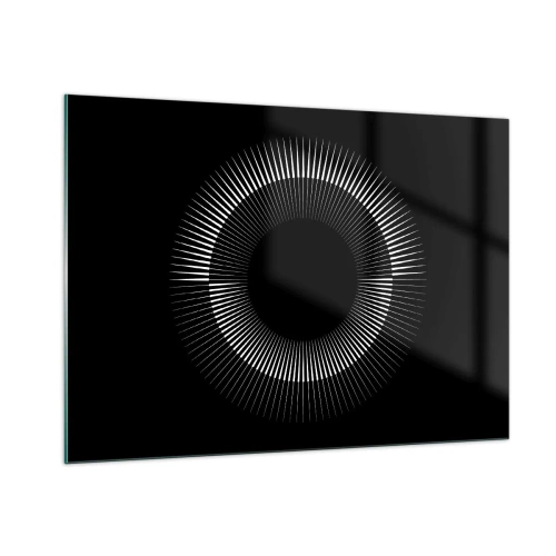 Obraz na skle - Čierne slnko - 100x70 cm