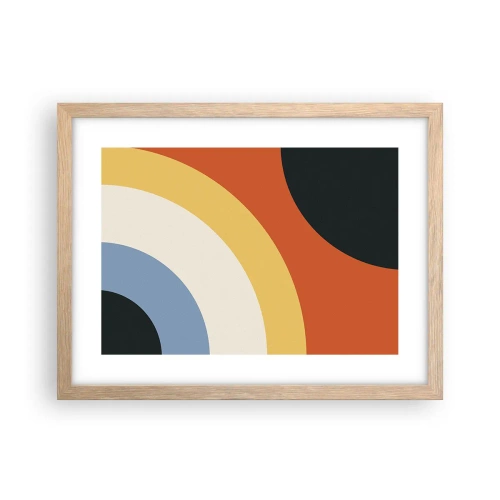 Plagát v ráme zo svetlého duba - K sebe samému - 40x30 cm