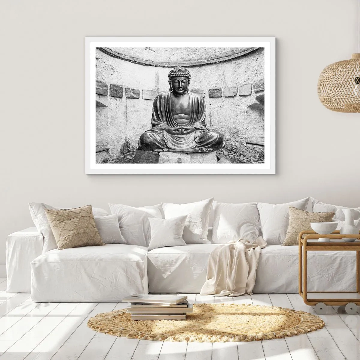 Plagát v bielom ráme - Pri zdroji pokoja - 100x70 cm