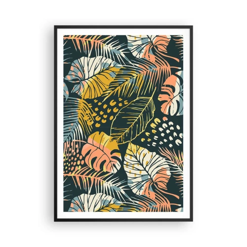 Plagát v čiernom ráme - Listová fantázia - 70x100 cm