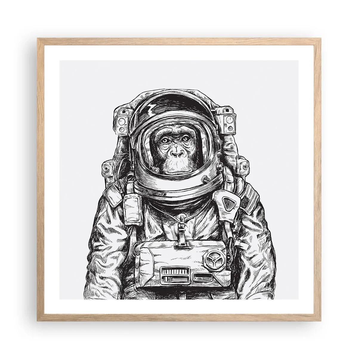 Plagát v ráme zo svetlého duba - Alternatívny vývoj - 60x60 cm