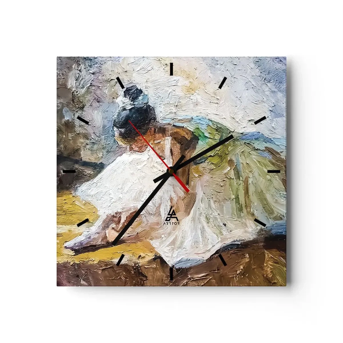 Nástenné hodiny - Z Degasovho obrazu - 30x30 cm