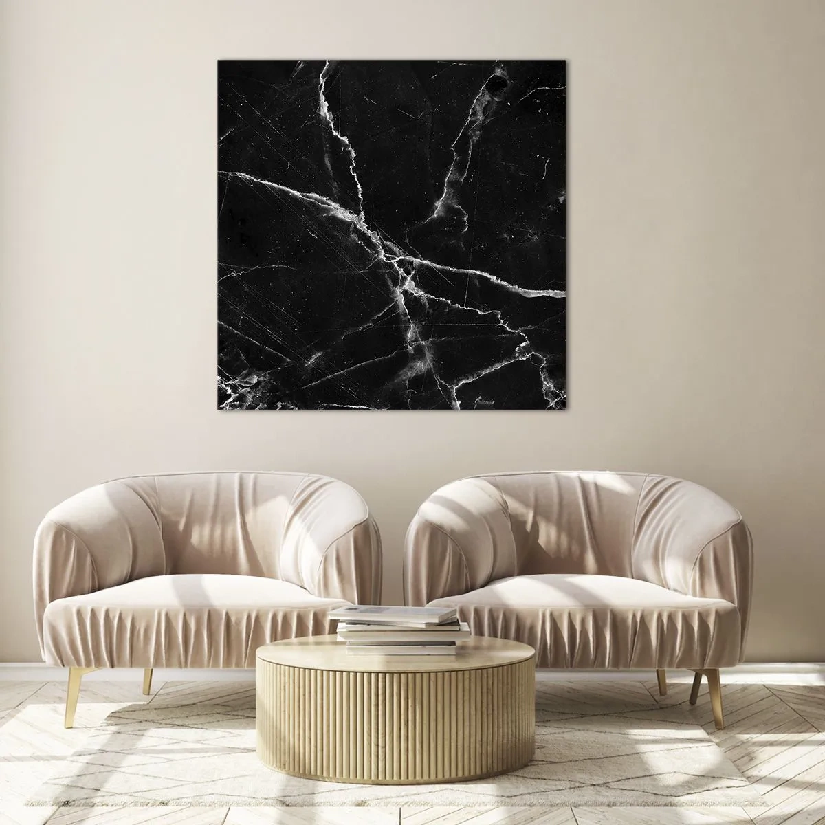 Obraz na skle - Tajomný život kameňa - 60x60 cm