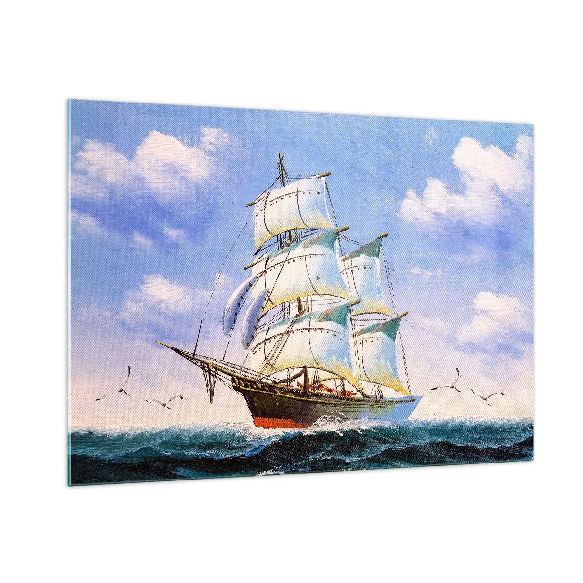 Obraz na skle - Hrdo s vetrom - 100x70 cm