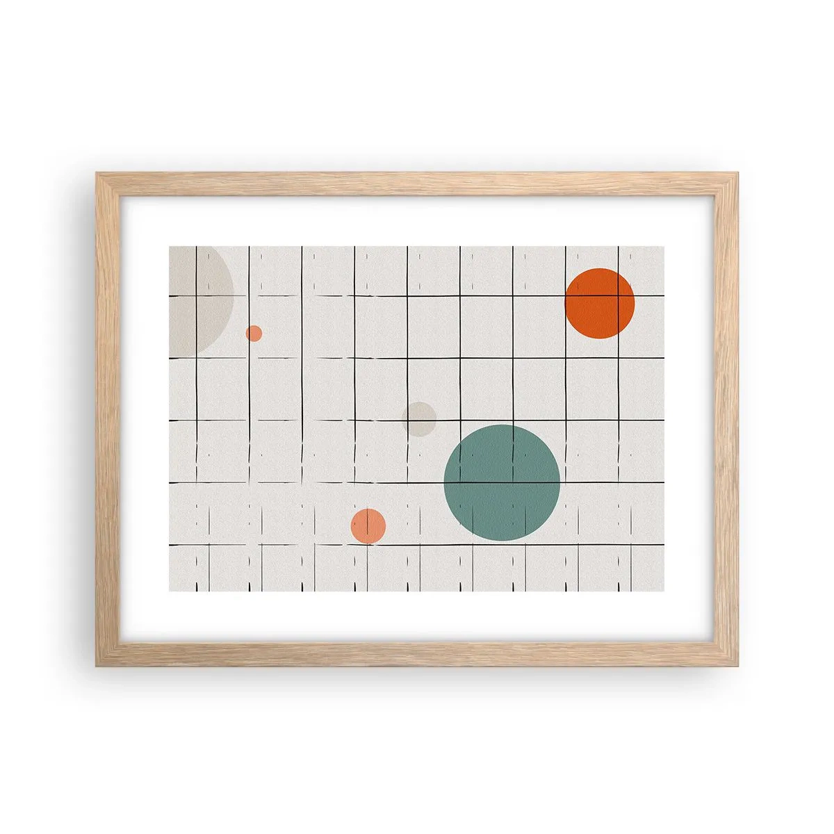 Plagát v ráme zo svetlého duba - Uväznené. My alebo ony? - 40x30 cm