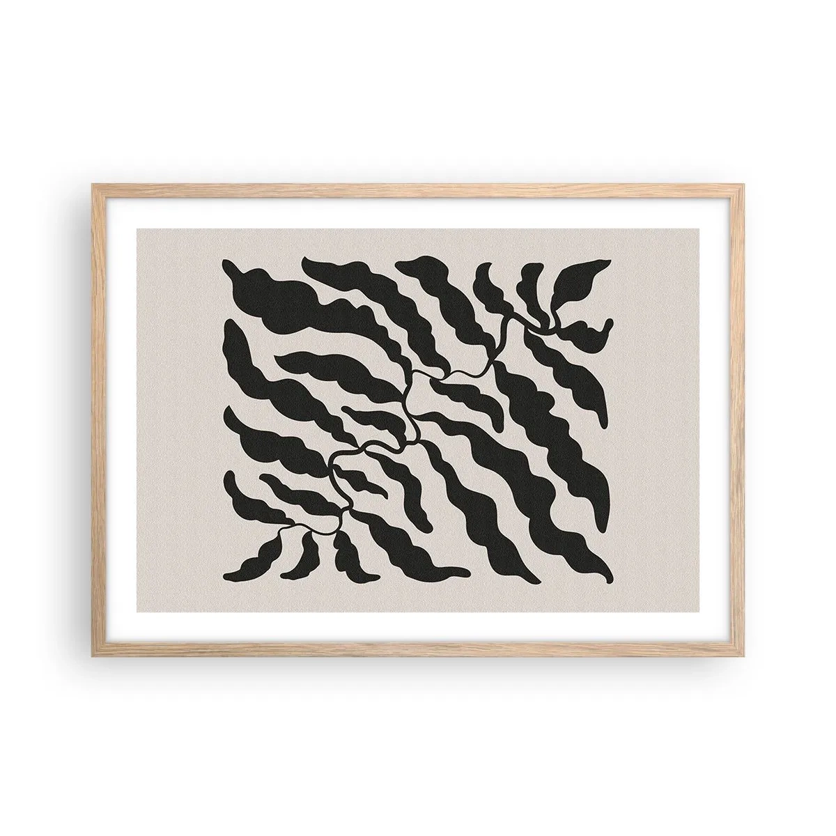 Plagát v ráme zo svetlého duba - Povaha štvorca - 70x50 cm