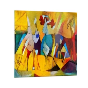 Obraz na skle - Slnko - život - radosť - 70x70 cm