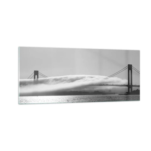 Obraz na skle - Preplávať Zlatou bránou - 100x40 cm