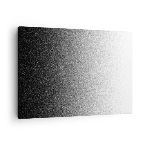 Obraz na plátne - Minimalistický čiernobiely prechod v bode - 70x50cm - Smerom ku svetlu - Moderná nástenná dekorácia do obývacej izby a spálne ARTTOR