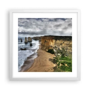 Plagát v bielom ráme - Drsná krása - 40x40 cm