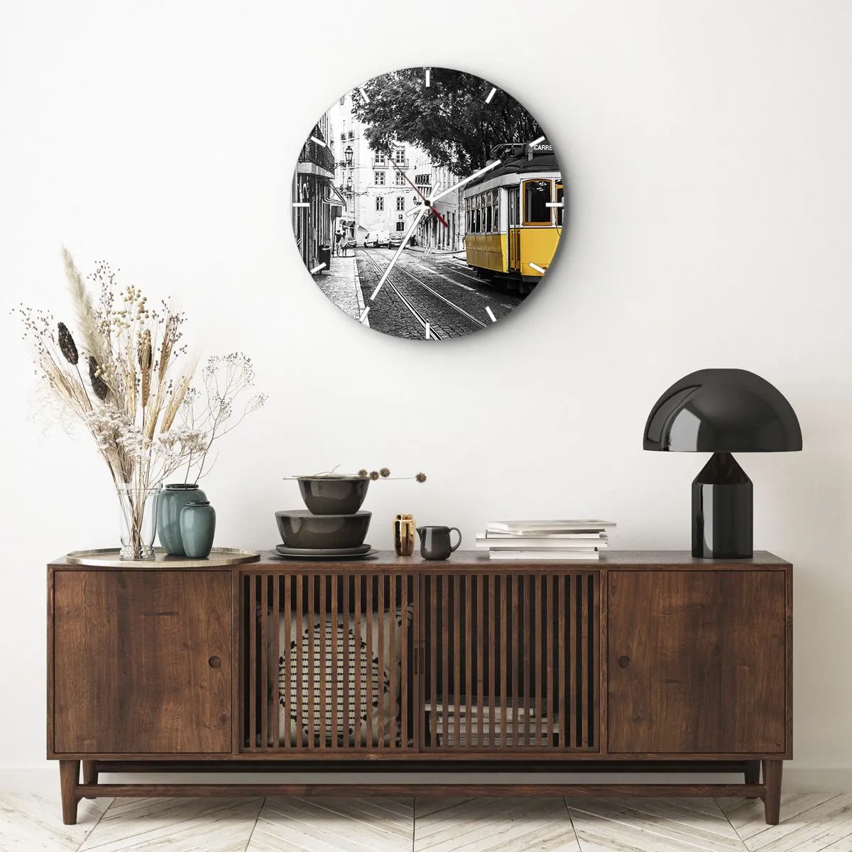 Nástenné hodiny - Fado v pozadí - 40x40 cm