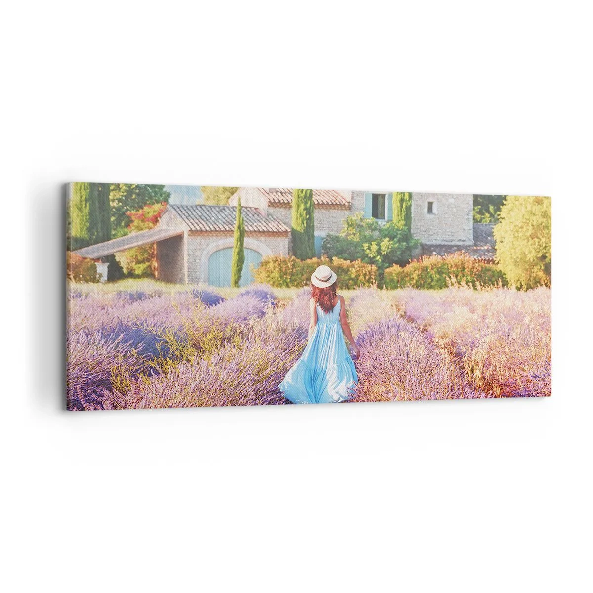 Obraz na plátne - Levanduľové dievča - 100x40 cm