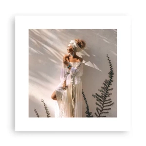 Plagát - Slnko a dievča - 30x30 cm