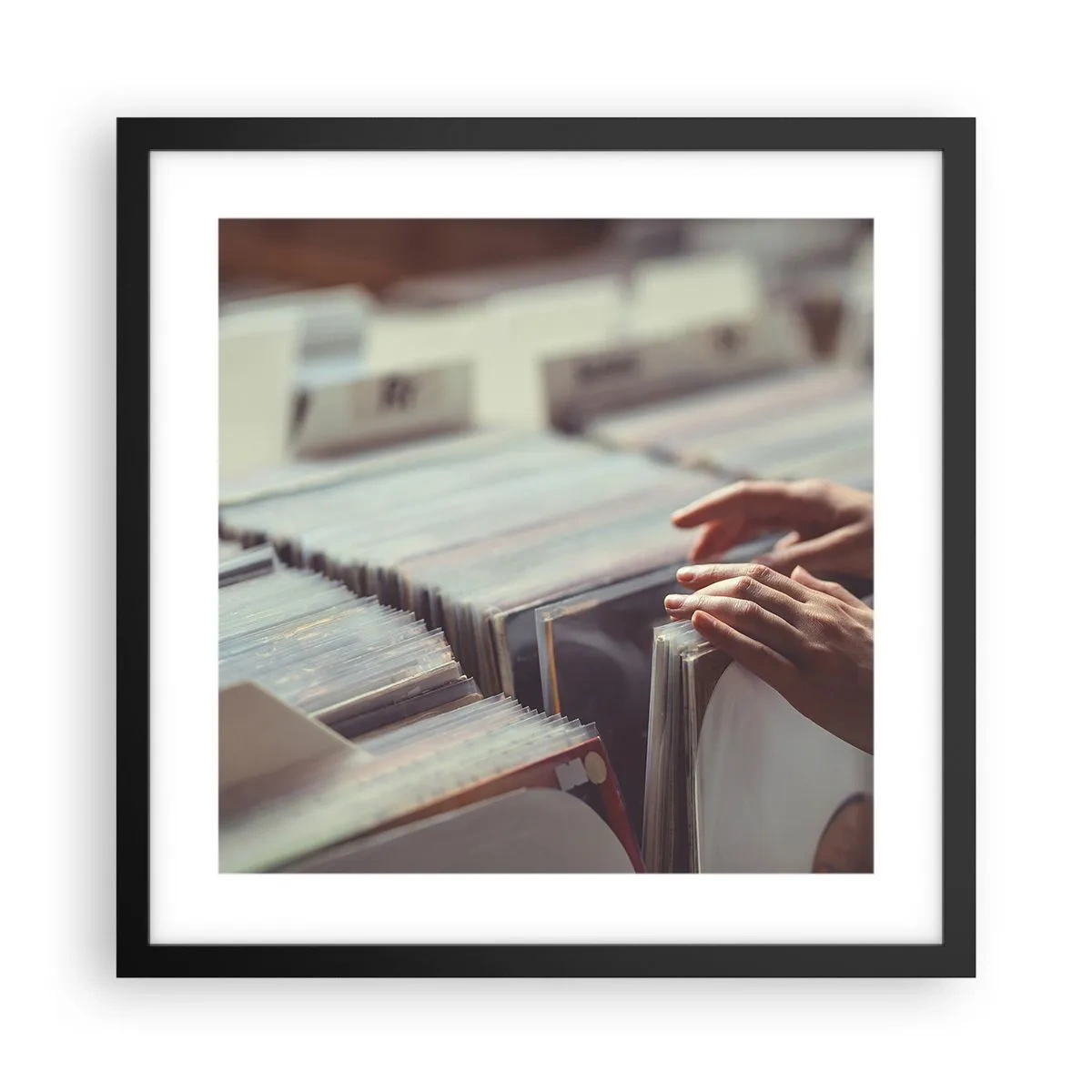 Plagát v čiernom ráme - Hľadanie emócií - 40x40 cm