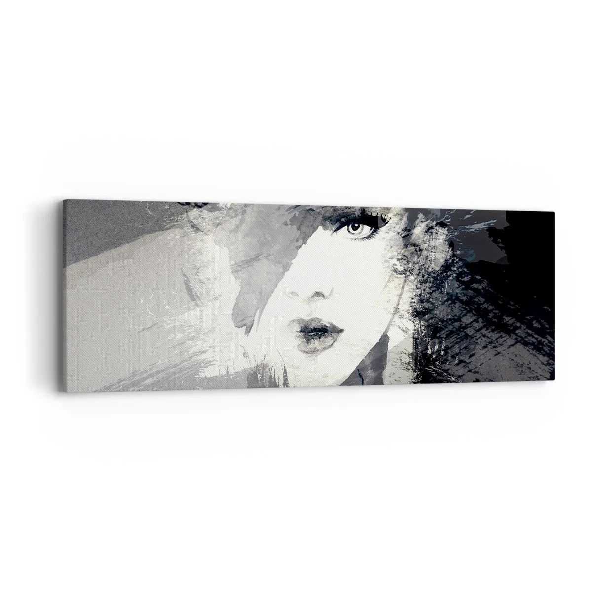 Obraz na plátne - Za šedým závojom - 90x30 cm