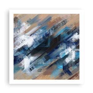 Plagát - Modrá šikmosť - 60x60 cm