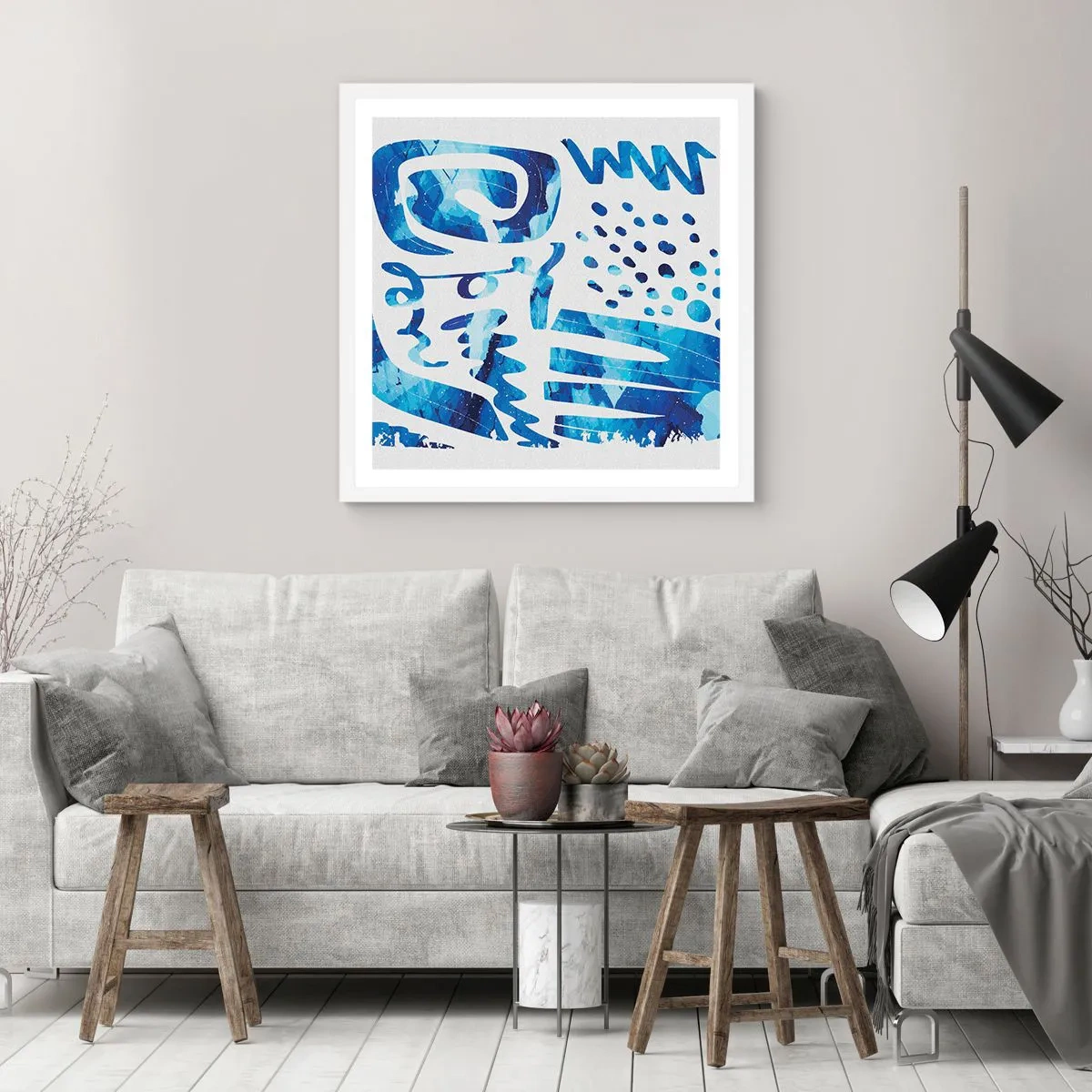 Plagát v bielom ráme - Späť ku koreňom - 40x40 cm