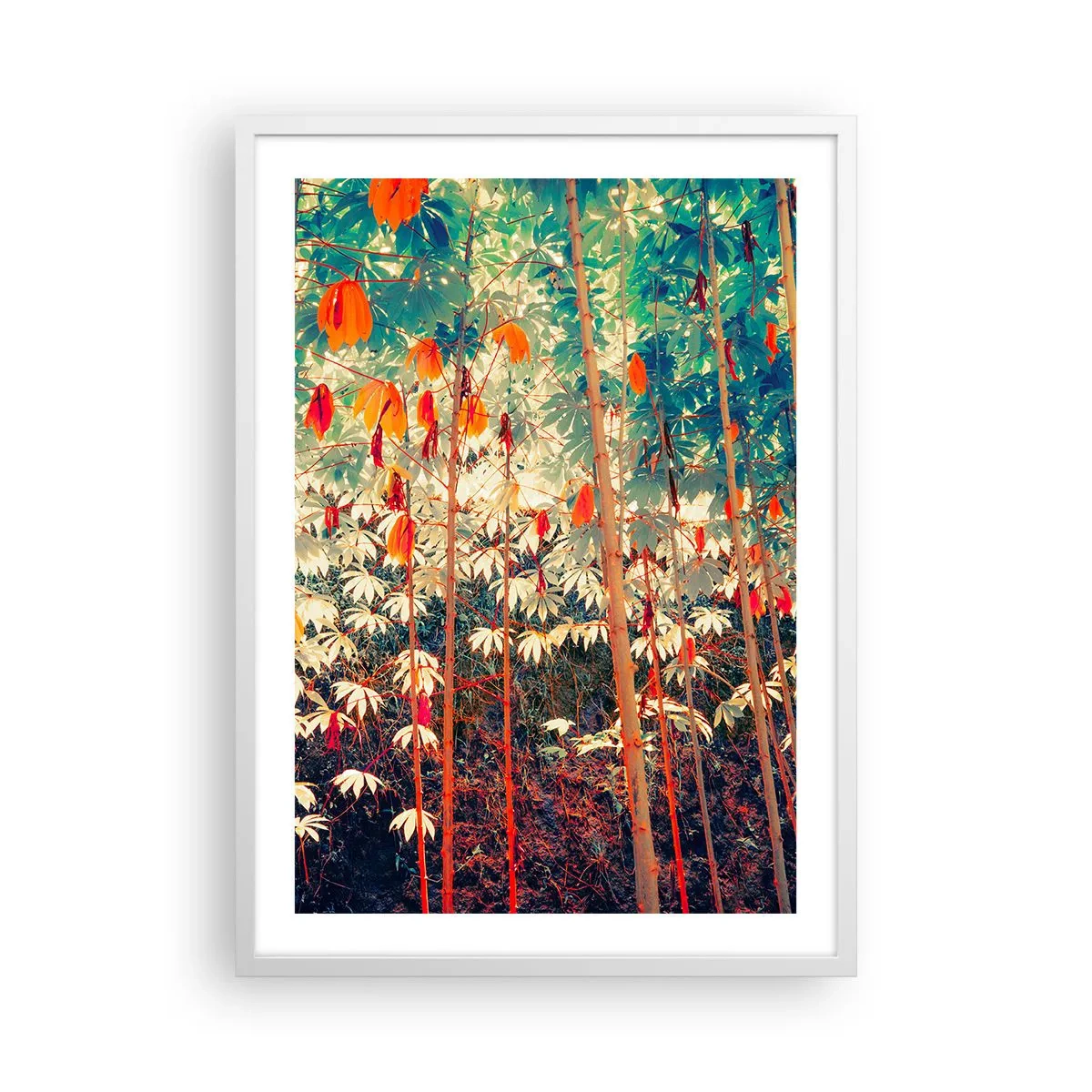 Plagát v bielom ráme - Tajný život listov - 50x70 cm