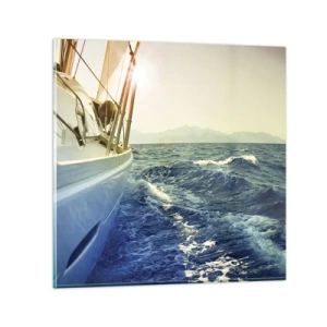 Obraz na skle - Za dobrodružstvom - 40x40 cm