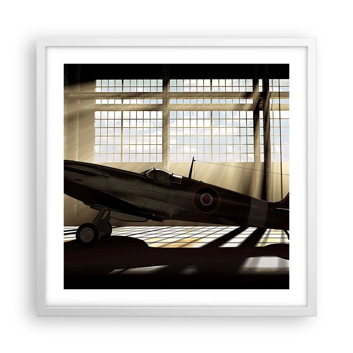 Plagát v bielom ráme - Odpočinok bojovníka - 50x50 cm