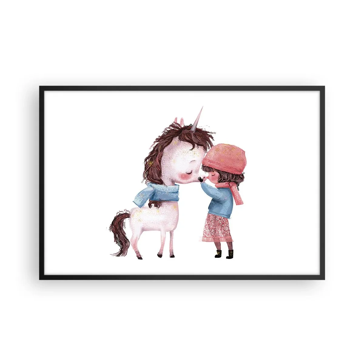 Plagát v čiernom ráme - Zimný príbeh - 91x61 cm