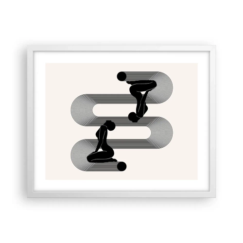 Plagát v bielom ráme - Zmyselná symetria - 50x40 cm