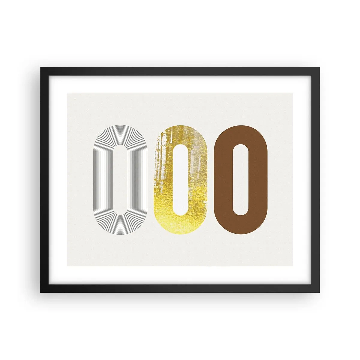 Plagát v čiernom ráme - Ooo! - 50x40 cm