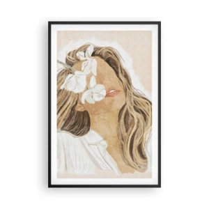 Plagát v čiernom ráme - Medzi kvetinami - 61x91 cm
