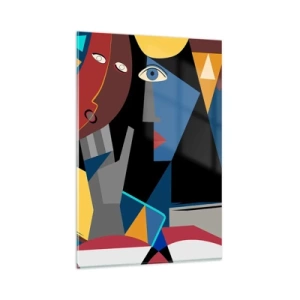 Obraz na skle - Konverzácia kubistov - 80x120 cm