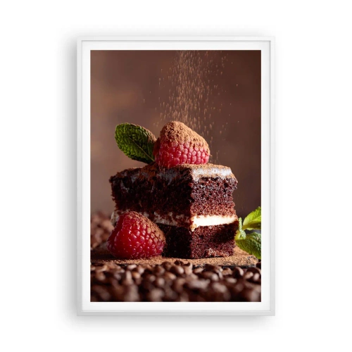 Plagát v bielom ráme - Život je sladký - 70x100 cm