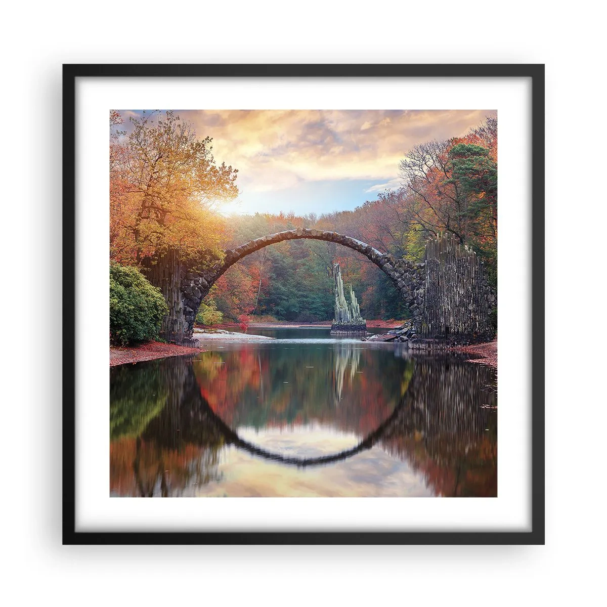 Plagát v čiernom ráme - Za zrkadlom - 50x50 cm