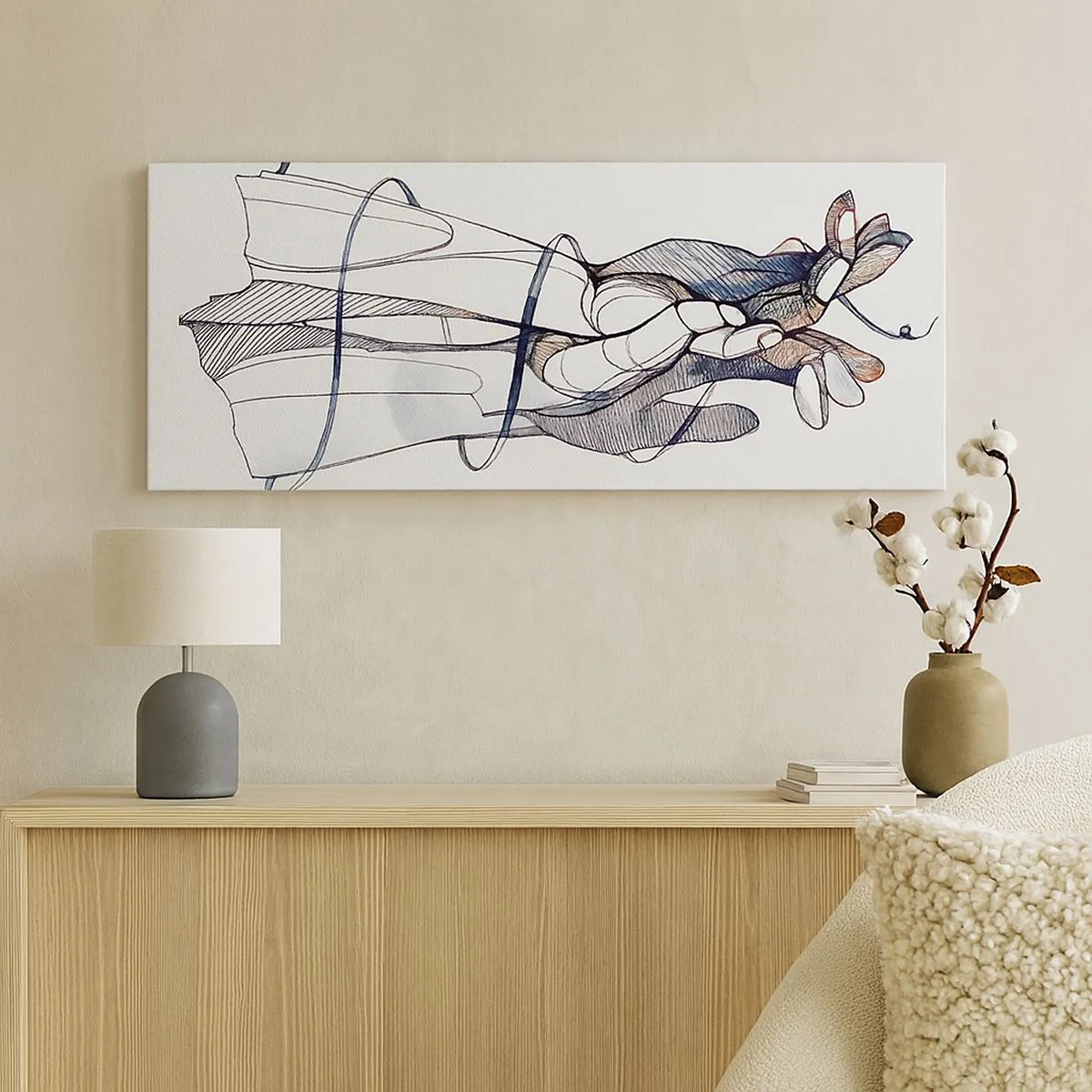 Obraz na plátne - Štúdia o dotyku - 100x40 cm