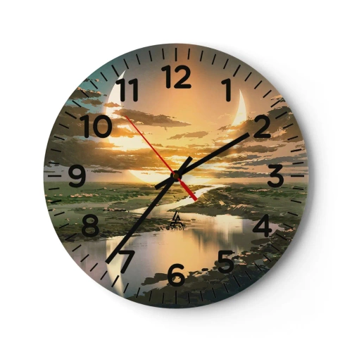 Nástenné hodiny - Niekde vo vzdialenej galaxii - 40x40 cm