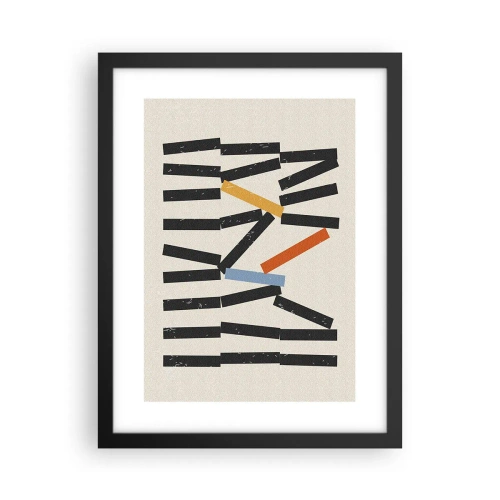 Plagát v čiernom ráme - Domino – kompozícia - 30x40 cm