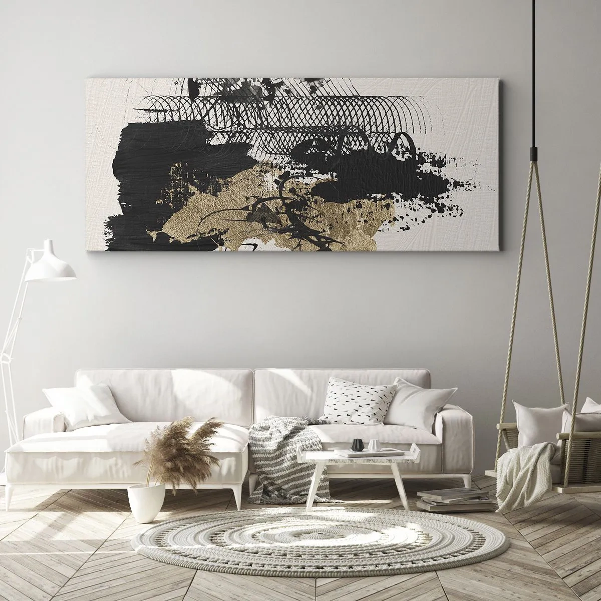 Obraz na plátne - Kompozícia s vášňou - 100x40 cm