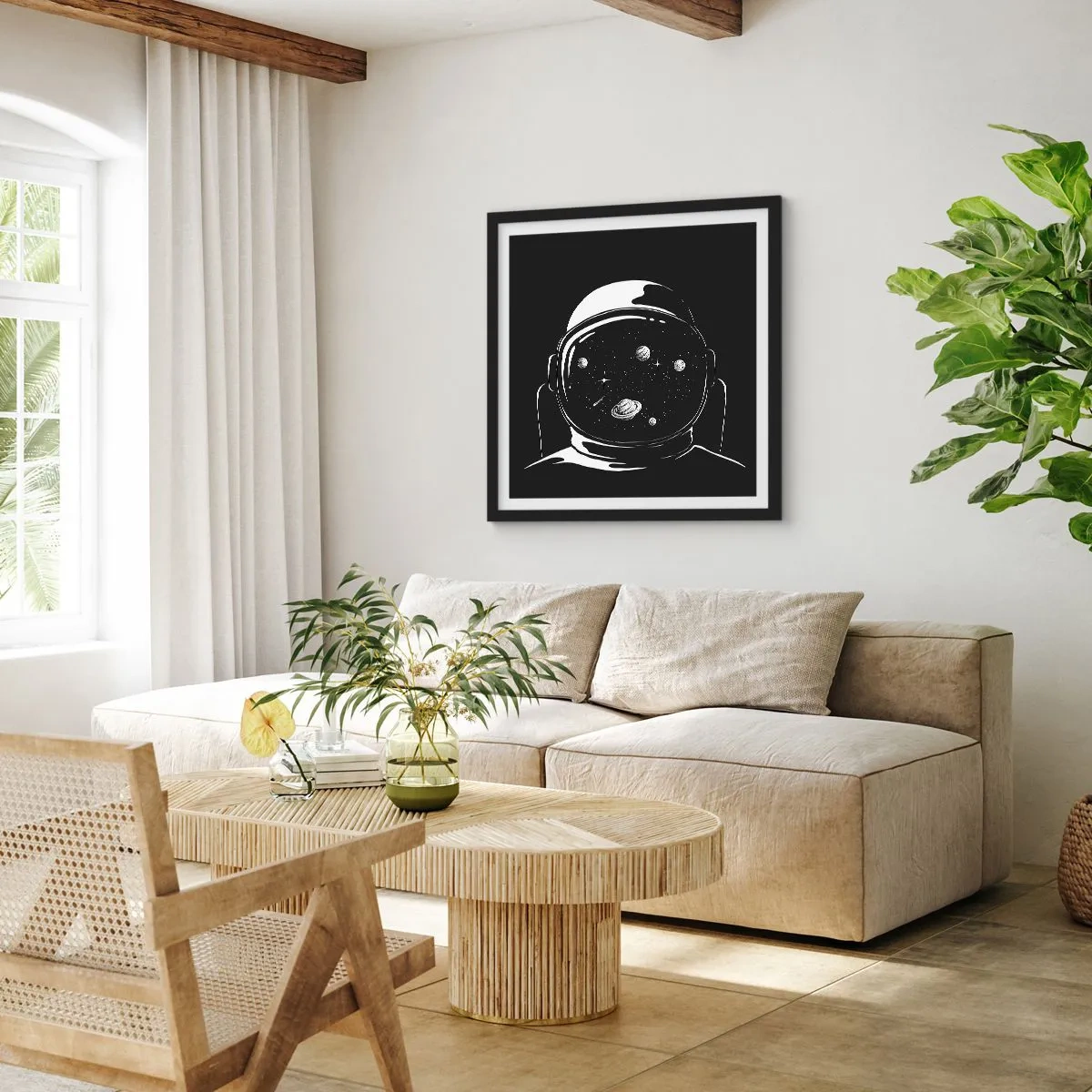 Plagát v čiernom ráme - Skvelý výhľad - 60x60 cm