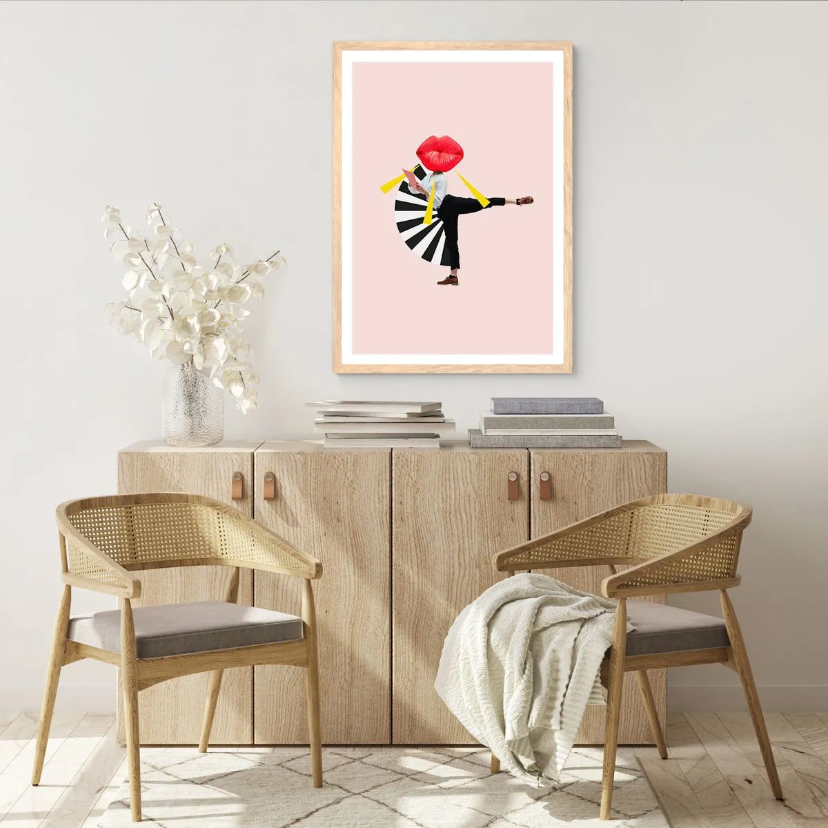 Plagát v ráme zo svetlého duba - Surrealistický pop-art - 70x100 cm