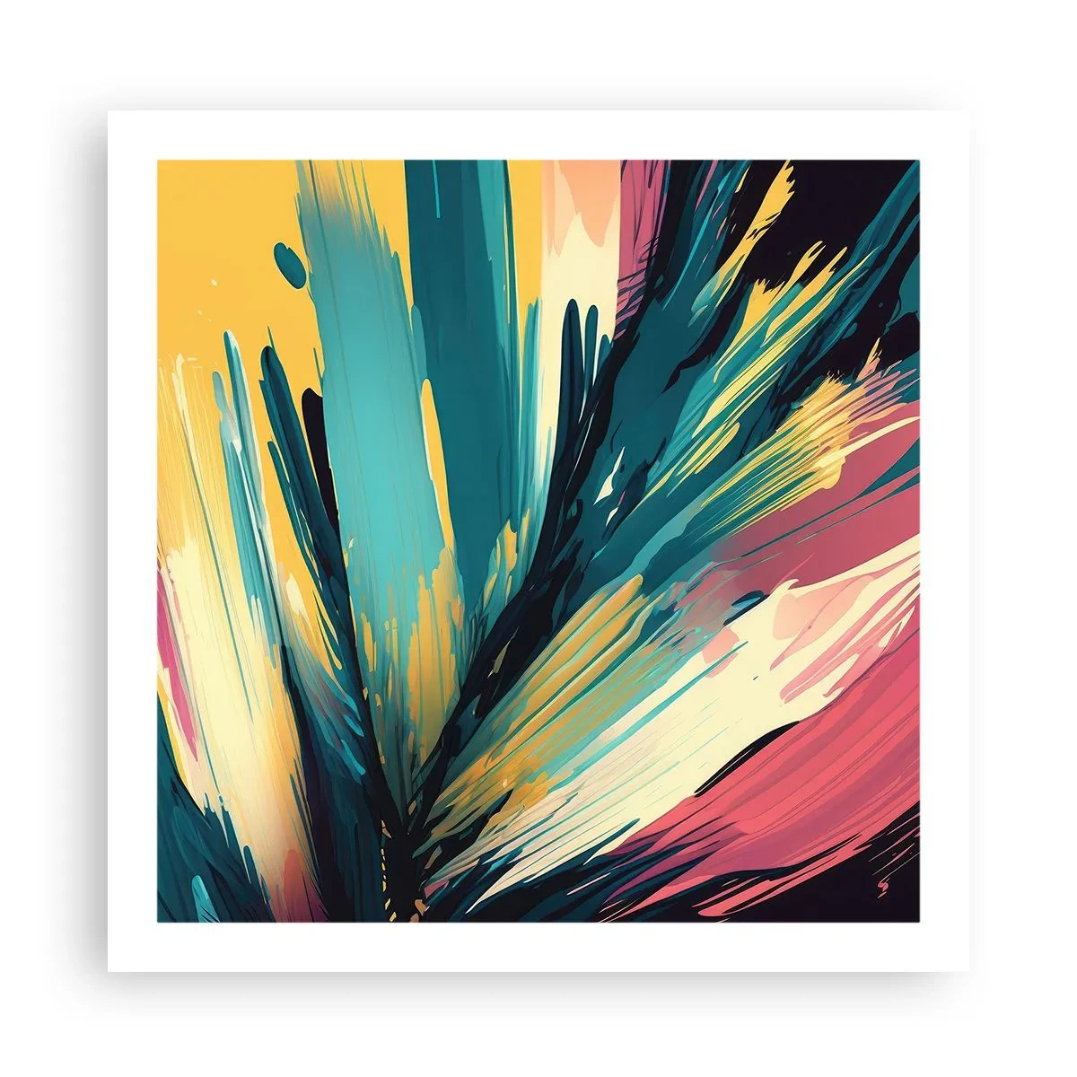Plagát - Kompozícia – explózia radosti - 60x60 cm