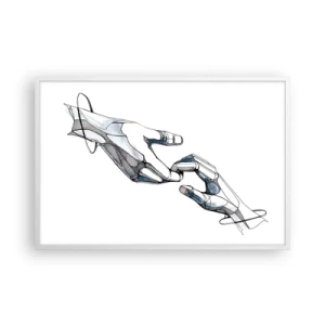 Plagát v bielom ráme - Dobré gesto - 91x61 cm