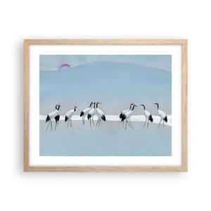 Plagát v ráme zo svetlého duba - Po horúcom dni - 50x40 cm