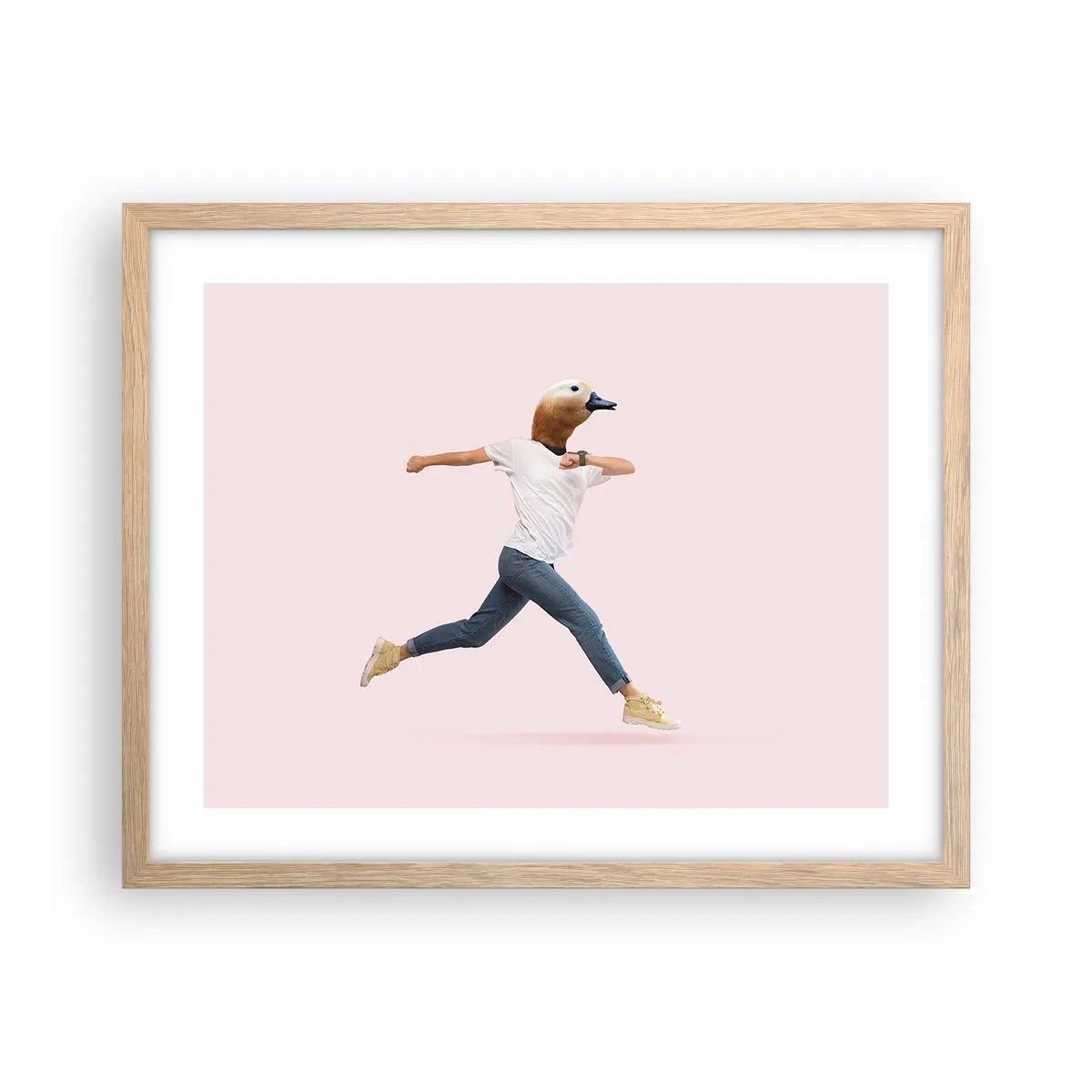 Plagát v ráme zo svetlého duba - Štipka absurdity - 50x40 cm