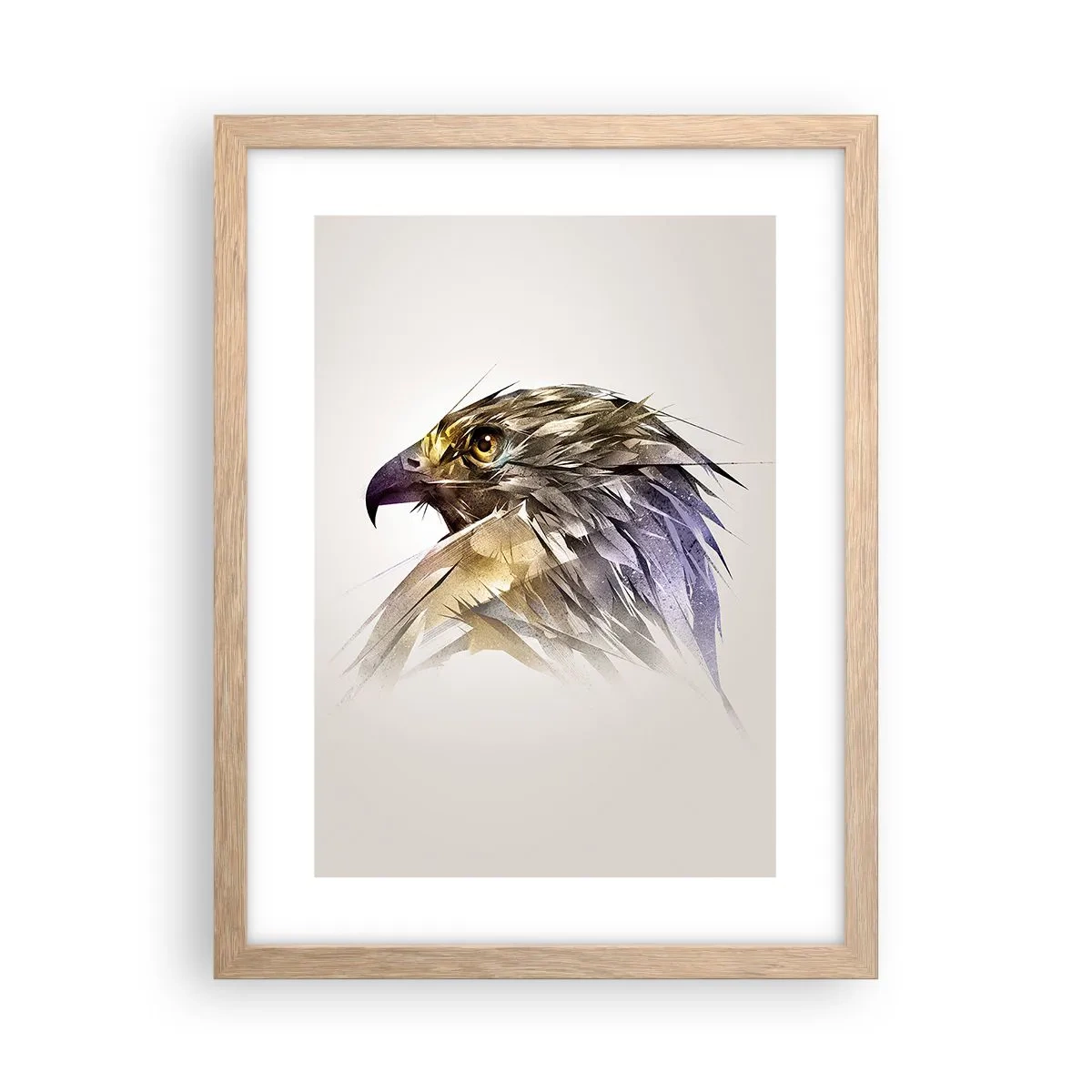 Plagát v ráme zo svetlého duba - Portrét bojovníka - 30x40 cm