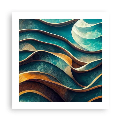 Plagát - Meandre modrej - 50x50 cm