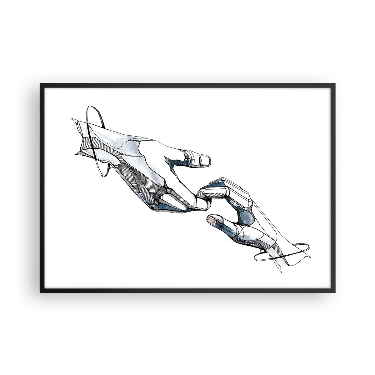 Plagát v čiernom ráme - Dobré gesto - 100x70 cm