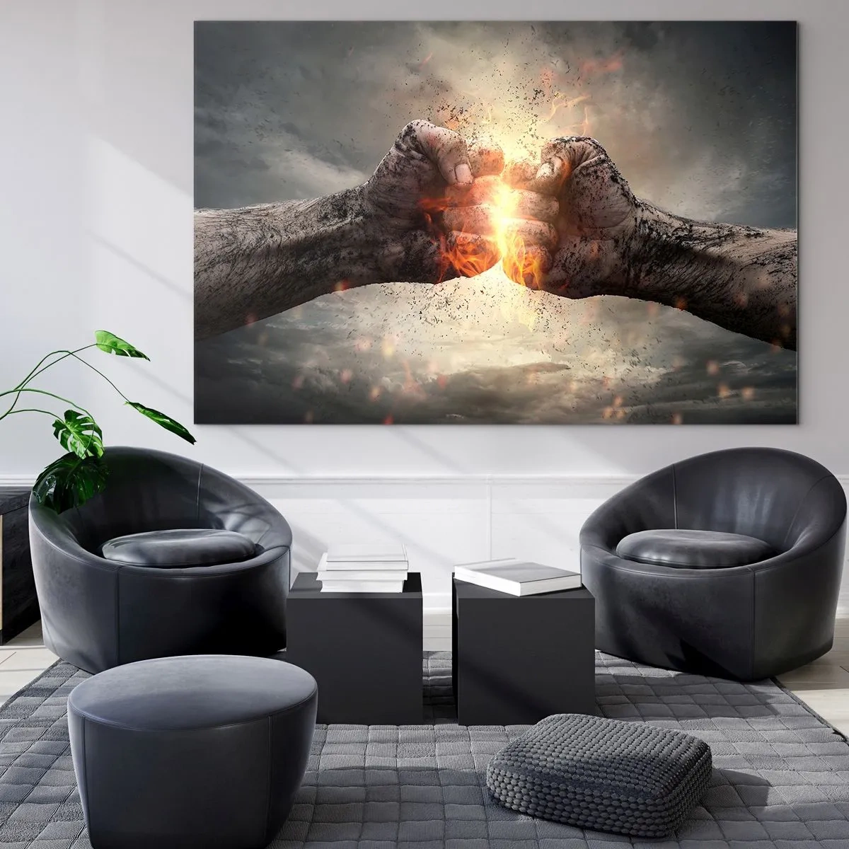 Obraz na skle - Choď do boja - 100x70 cm