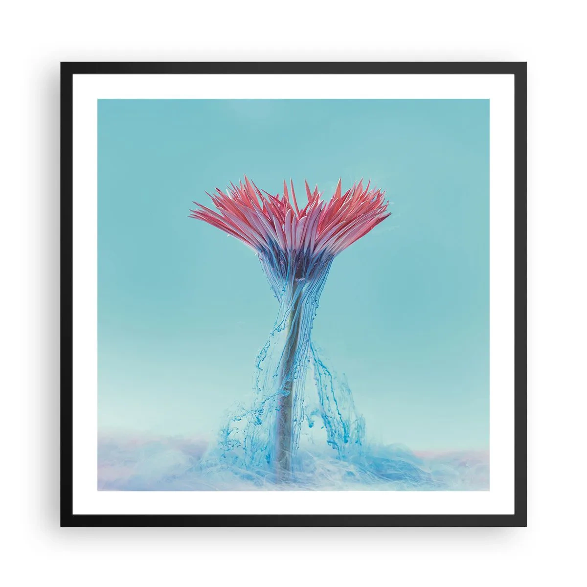 Plagát v čiernom ráme - V osviežujúcom objatí - 60x60 cm