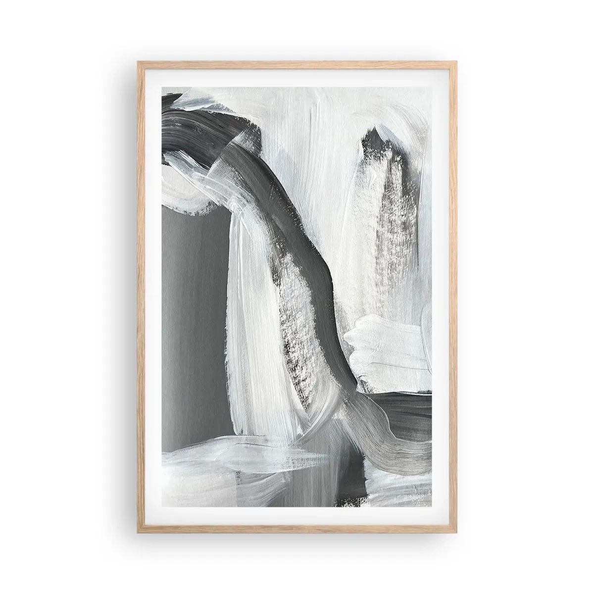 Plagát v ráme zo svetlého duba - Pevným pohybom - 61x91 cm