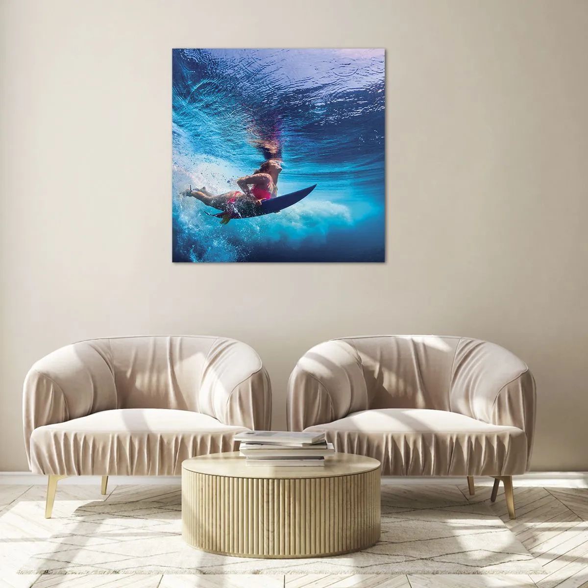 Obraz na skle - Hĺbka radosti - 40x40 cm