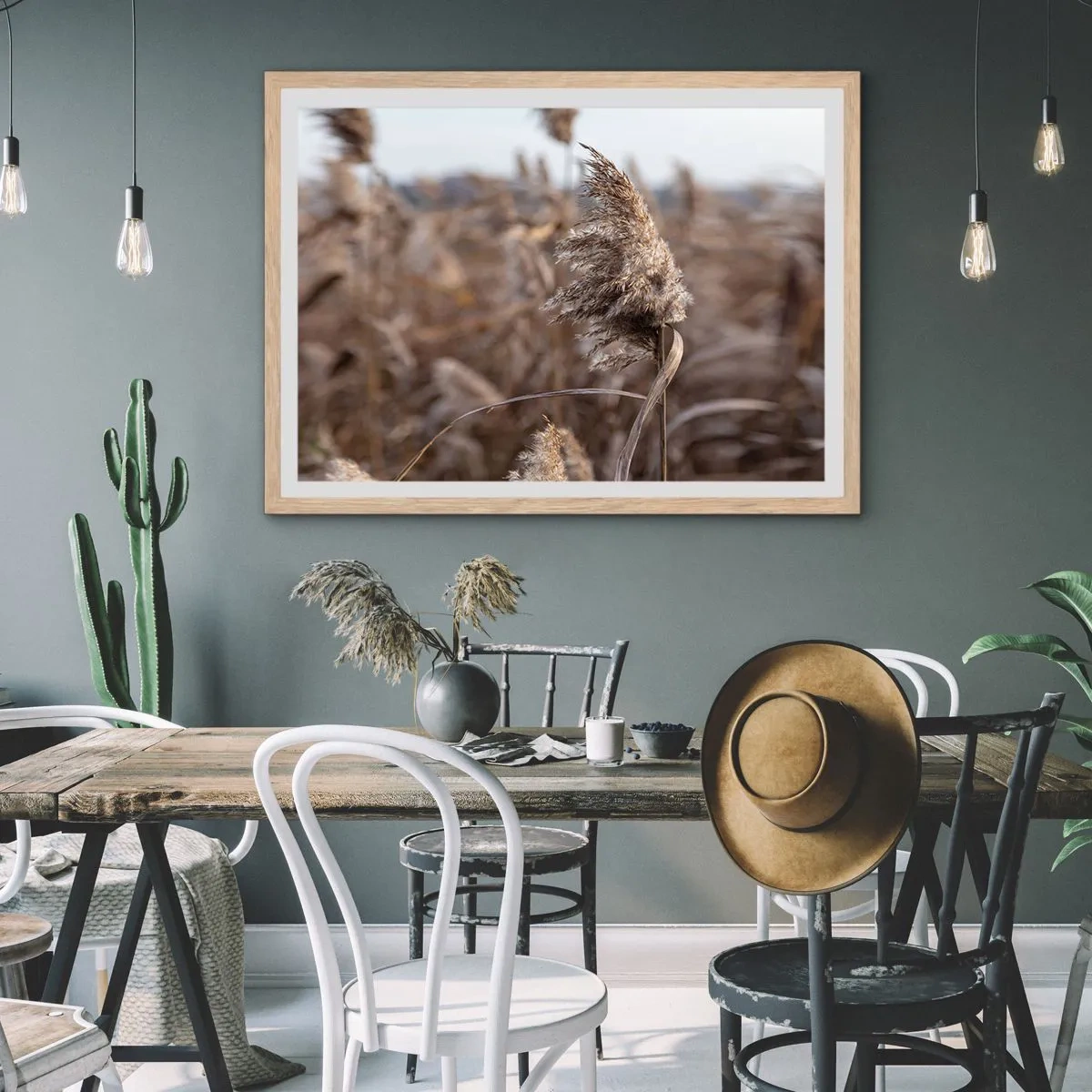 Plagát v ráme zo svetlého duba - Čas odletieť s vetrom - 100x70 cm